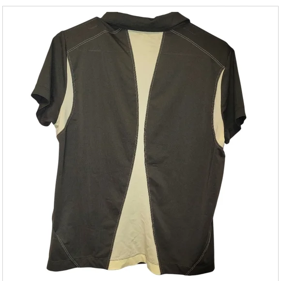 4/25 Nike Women’s Golf Shirt Medium Green Short Sleeve Zip Polo Athletic - Picture 2 of 5